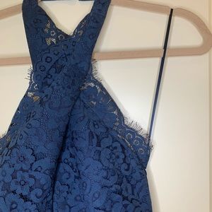 Keepsake Sublime Dream Navy Strapless dress w Lace